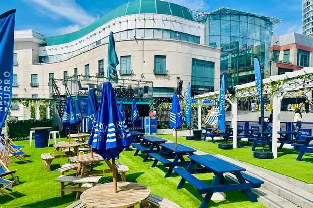 Birmingham Bullring installed a 'perfect' new bar outside the shopping centre 