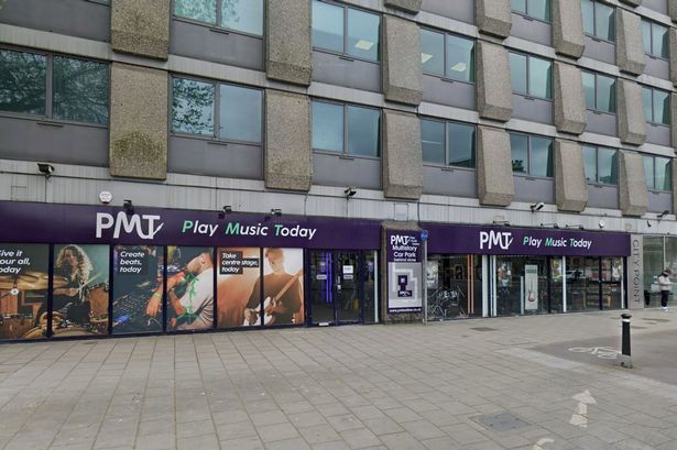 PMT - Play Music Today store opposite Temple Meads station on Temple Way, closed in June 2025