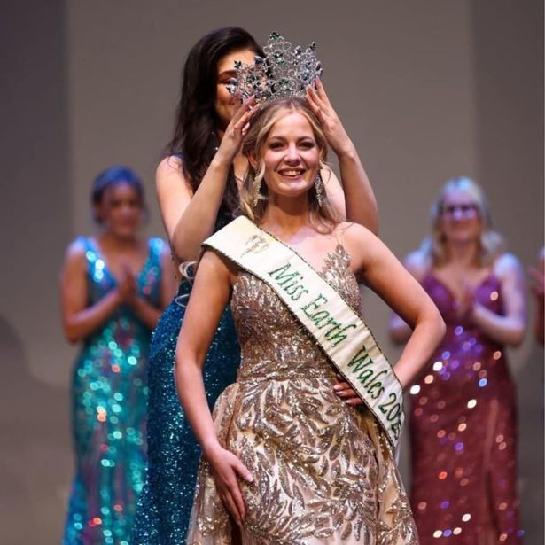 A woman pictured at a Miss Earth pageant