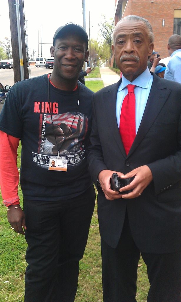 Roger Griffith with US race campaigner the Rev Al Sharpton