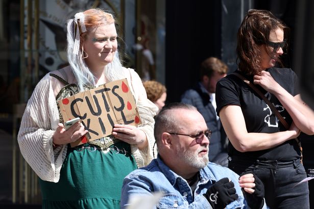 Crips Against Cuts have been staging rallies and protests across the country, including this one in Newcastle in May 2025