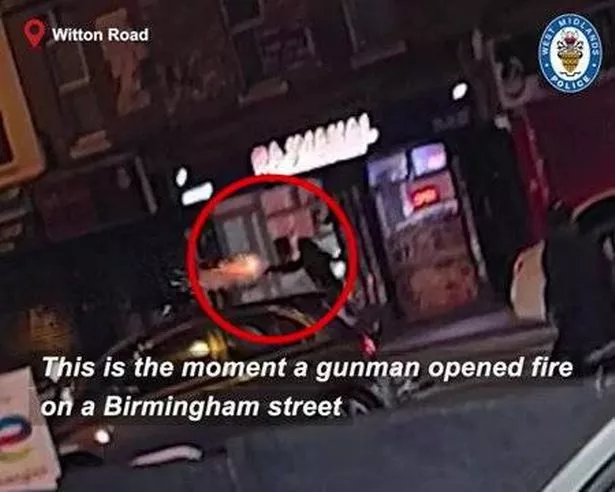 Chilling footage shows the moment ex-footballer Kye Lemathy, 21, fired a gun at a man in Aston, Birmingham, as terrified pedestrians were walking by on October 12 last year