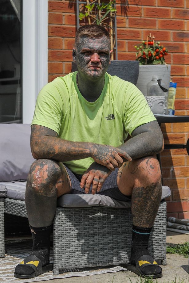 Jordan Howman is heavily tattooed