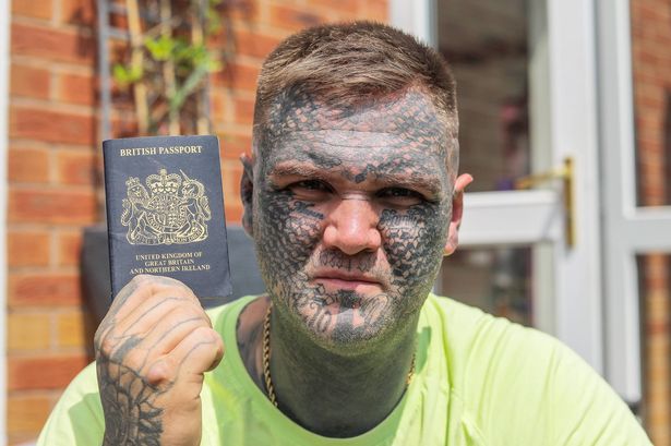 Jordan Howman with his passport