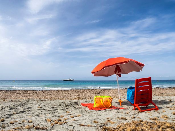 Levante beach on the  Tabarca's island in the Costa Blanca. Tabarca Island in Alicante, Valencian Community, Spain.