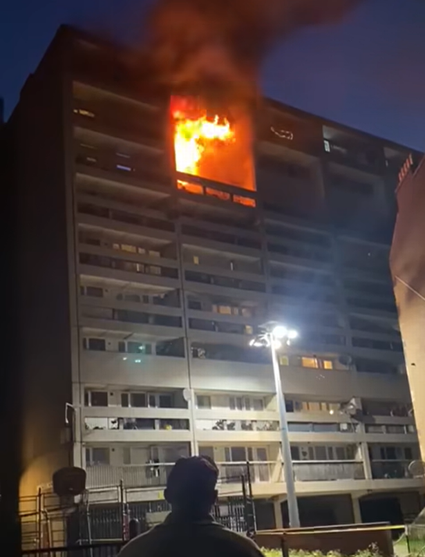 Fire crews were called to the scene on Friday night