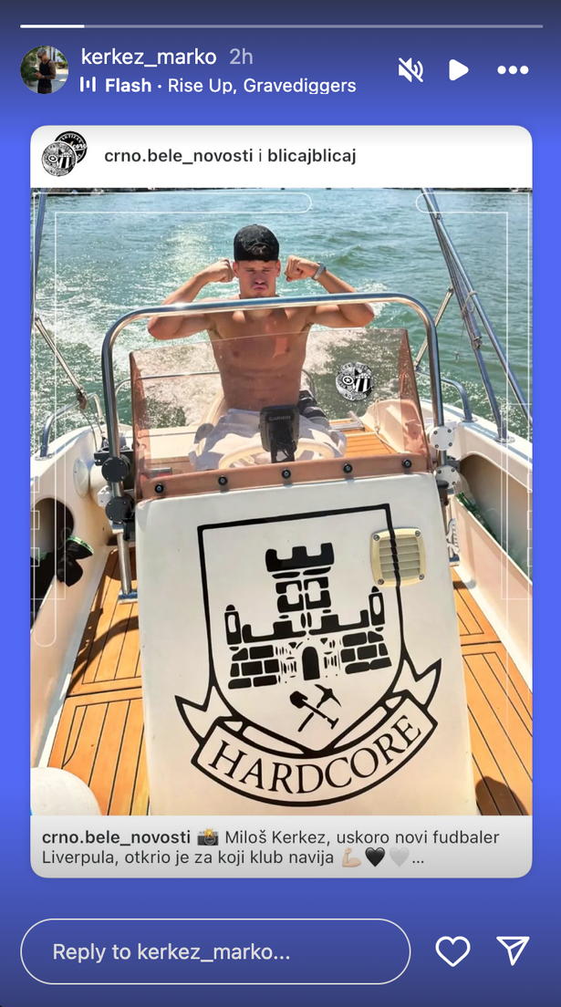 Milos Kerkez's brother Marko made a post to Instagram