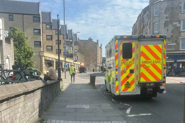 A casualty was taken to hospital after the incident in Edinburgh. 