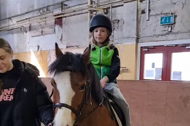 Alex Clark, nine, takes weekly lessons at Park Palace Ponies