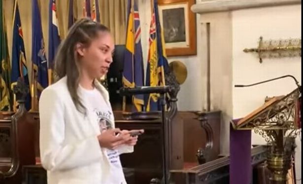 Shanine Wright, the big sister of Darrian Williams, gives a powerful speech about him and knife crime at the city's first official service to remember the victims of knife crime in Bristol