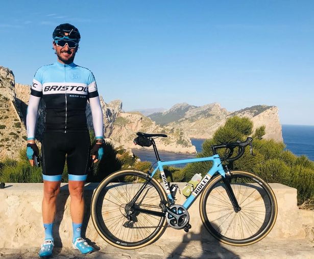 Avid cyclist Andy Bevan, who was seriously injured after his bike tire caught a rut in Clevedon, near Bristol