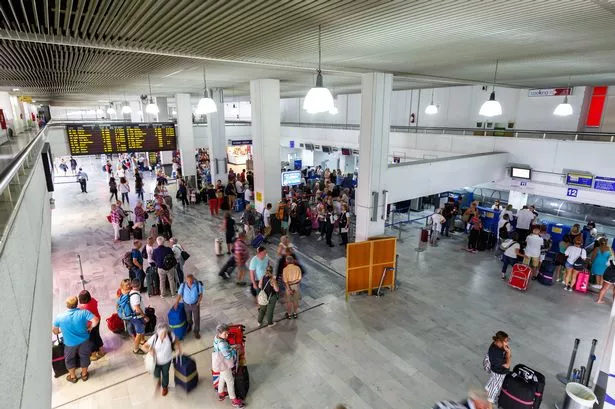 Terminal of Heraklion Airport (HER) on Crete island in Greece.