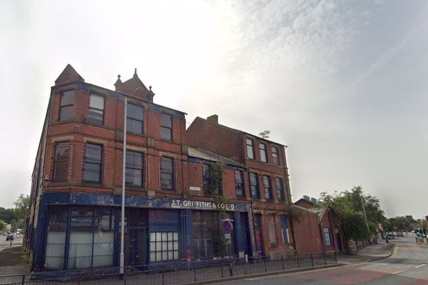 The former J T Griffiths & Co Ltd building on Stockport Road, Ashton