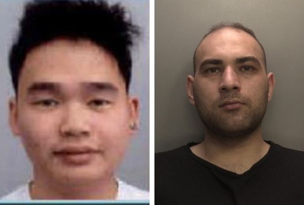 Police custody images of Roman Le's fellow cannabis farm gang members Yihao Feng (left) from Heathbank Road in Blackley, Manchester and David Zaki Qayumi (right) from Plumstead Road in Kingstanding 
