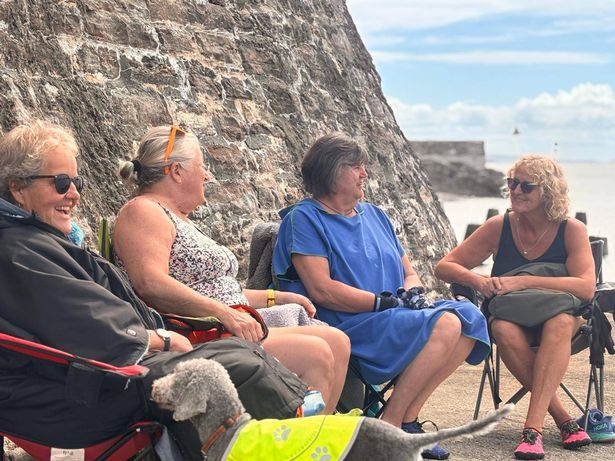 Susan Davis, who lives in Swanbridge enjoys her outdoorsy lifestyle, as she and her friends go for a dip in the sea every day