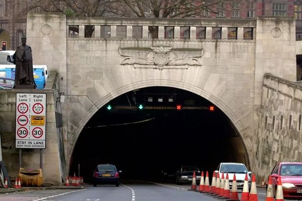 Liverpool entrance to the Queensway Mersey tunnel