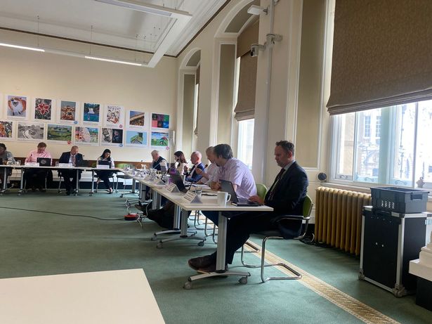 Conservative councillor Robert Alden speaks during Tuesday's cabinet meeting on June 24
