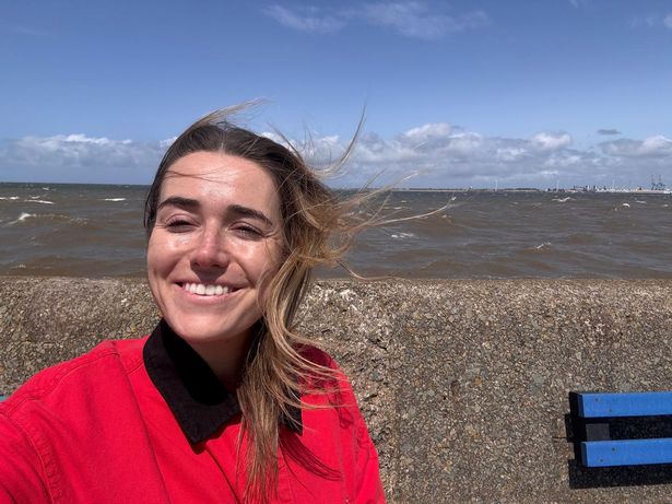 A bright and blustery day in New Brighton