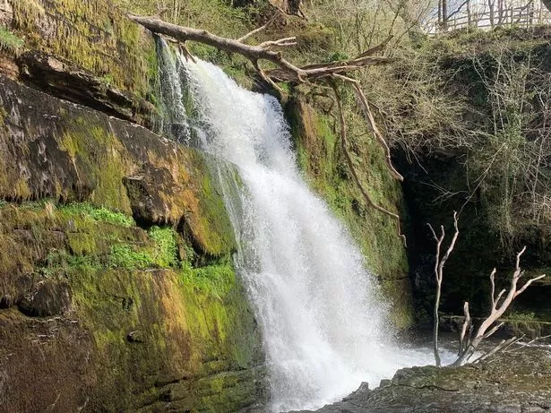 The first waterfall on the Four Waterfalls Walk in the Brecon Beacons