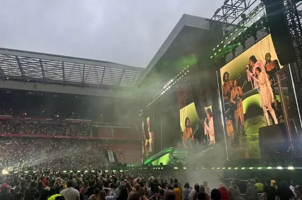 Dua Lipa brings out surprise guest for x duet at first Liverpool Anfield show 