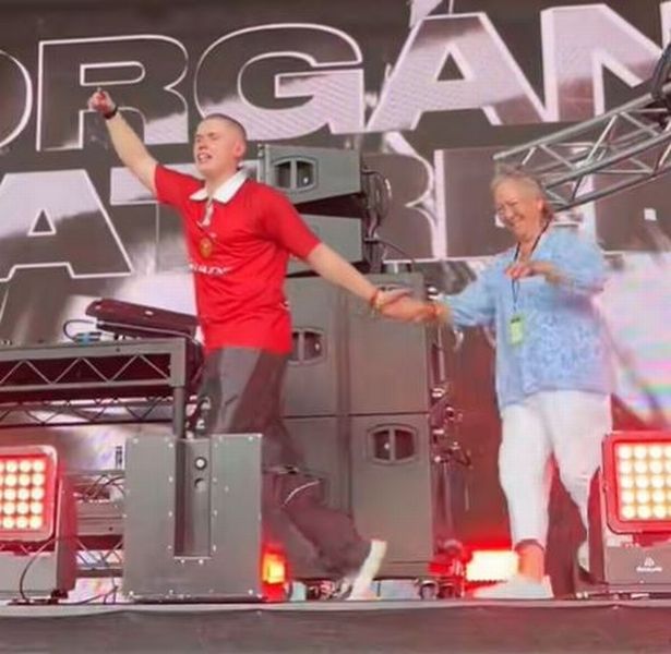 Morgan said it was the first time his grandma had seen him perform at a festival