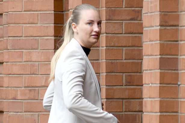 Danielle Stafford outside Hull Crown Court facing drug dealing charges