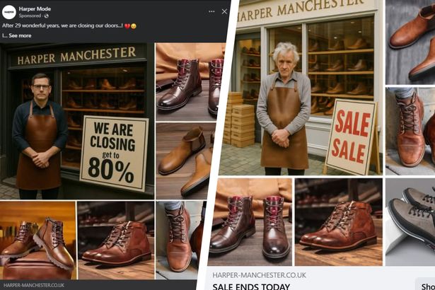 Harper Manchester Facebook ads - which were later removed - used AI images