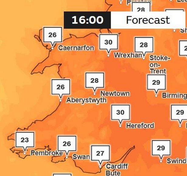 Met Office temperature map