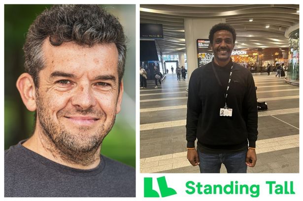 Christy Acton, left, and Noham, one of Standing Tall's success stories