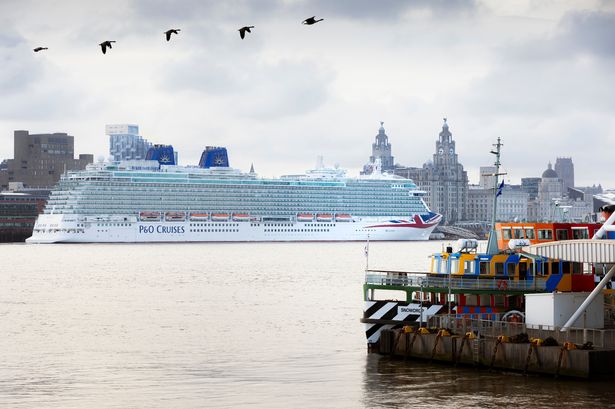 P&O Cruises flagship Britannia arrived in Liverpool early this morning