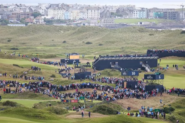 A picture of crowds around Royal Portrush during the 2019 Open Championship