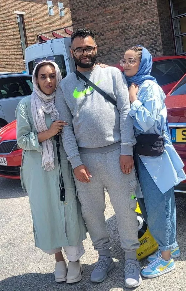 Jamil Hussain with him mum and sister at Cygnet Brunel