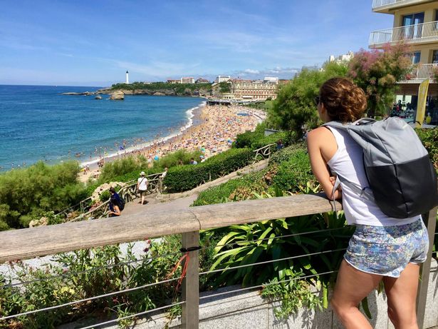 Biarritz beach in France