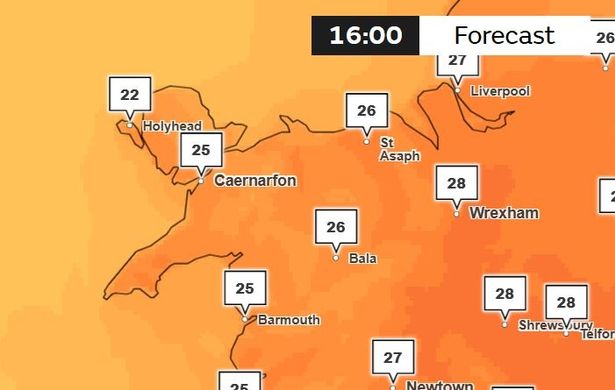 Met Office temperature map