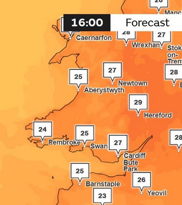 Met Office temperature map