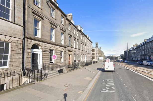 The shocking incident occurred on York Place, Edinburgh on Sunday morning.