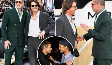 Brad Pitt and Tom Cruise reunite at 'F1' London premiere