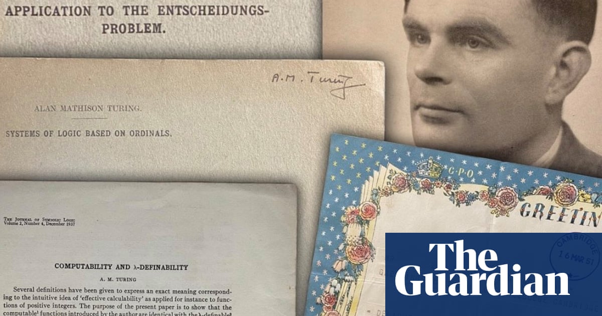 Wartime codebreaker Alan Turing’s scientific papers sell for £465,000 at auction | Alan Turing