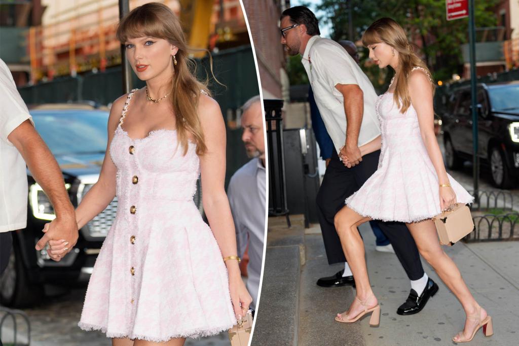 Taylor Swift rocks $3.5K Balmain dress for NYC date night with Travis Kelce