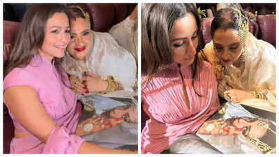 Alia Bhatt strikes a pose with Rekha as she recreates her Silsila look at Umrao Jaan screening: 'There never, was, is or will ever be another like you'