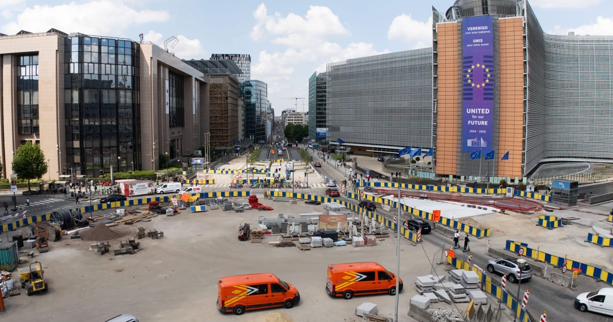 Brussels city begs EU for cash to finish Schuman roundabout works – POLITICO