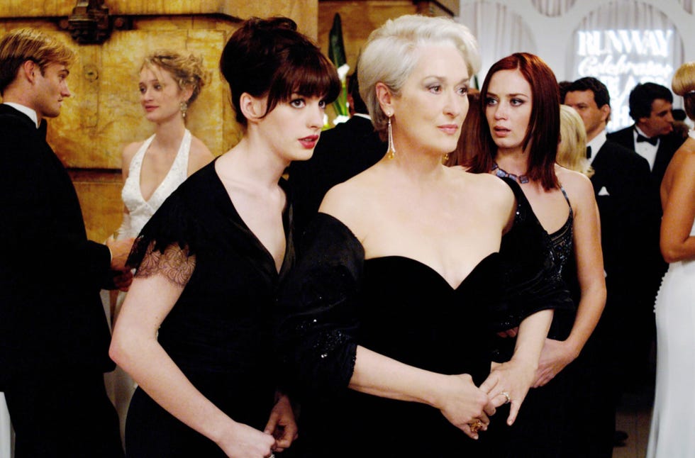 the devil wears prada's anne hathaway, meryl streep and emily blunt