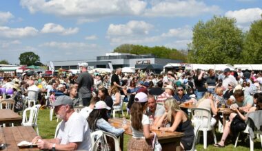 The crowds enjoyed sunny weather all weekend