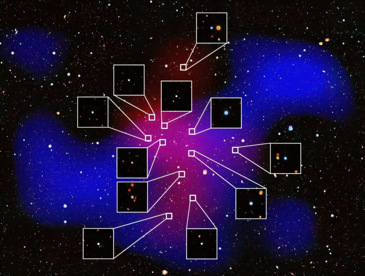 Newly discovered 'Cosmic Himalayas' quasar cluster defies explanation