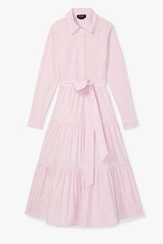 Pintuck Tiered Shirt Dress, £395