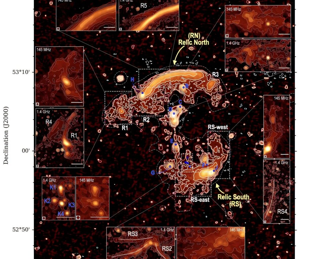 Astronomers observe the Sausage cluster at very low radio frequencies