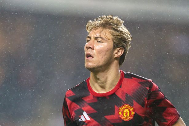 Rasmus Hojlund prior to the match between Manchester United and Hong Kong at Hong Kong Stadium. 