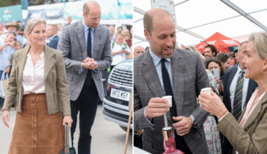 Duchess of Edinburgh wears £855 suede skirt while downing shots with Prince William