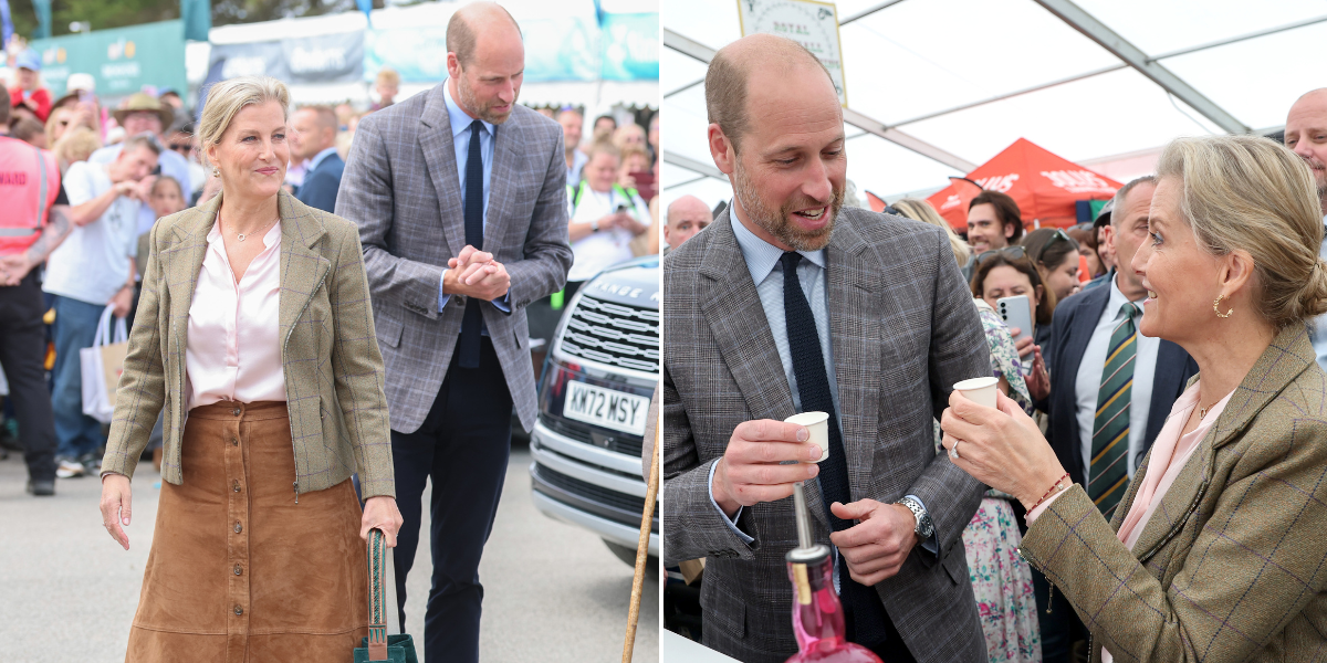 Duchess of Edinburgh wears £855 suede skirt while downing shots with Prince William
