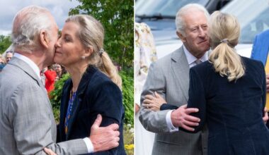 Sophie Duchess of Edinburgh embraces King Charles as she steps up for monarch at event